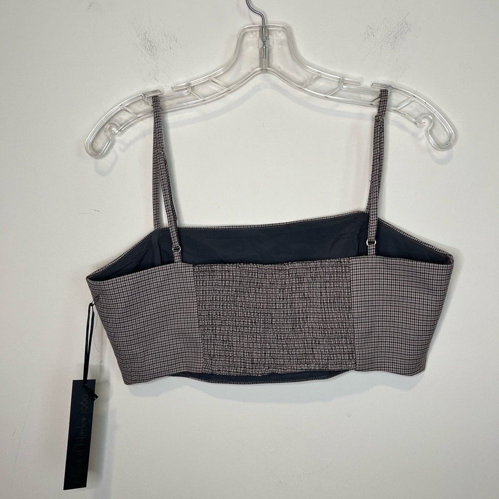NWT House of Harlow 1960 Retro Brown Plaid Crop Top Size Medium - Picture 4 of 12